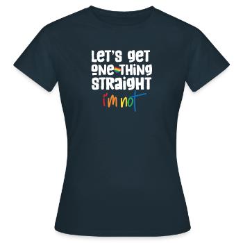 Sortie lesbienne lesbienne - T-shirt Femme - marine - Devant - AI Model Female 172 dark (172cm)