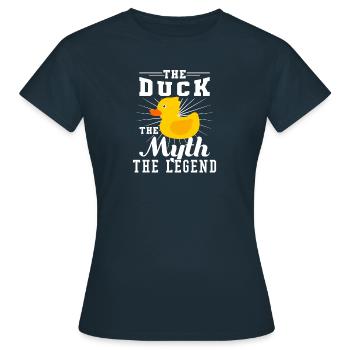 Gummiente Quietscheente Geschenk - Frauen T-Shirt - Navy - Vorne - AI Model Female 172 dark (172cm)