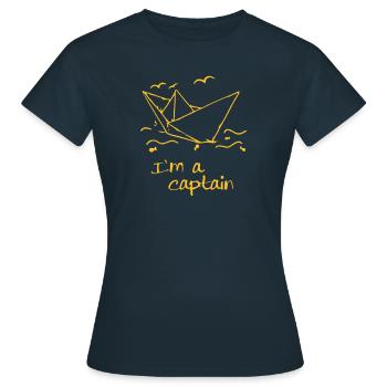 Je suis capitaine - T-shirt Femme - marine - Devant - AI Model Female 172 dark (172cm)