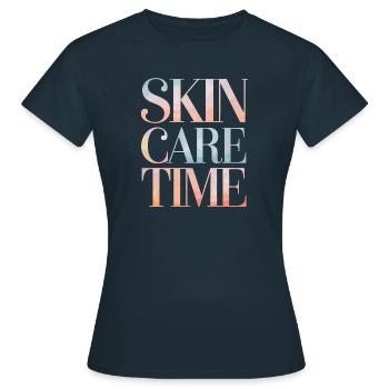 Skin care time - T-shirt Femme - marine - Devant - AI Model Female 172 dark (172cm)