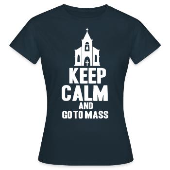Eglise catholique Prêtre Catholicisme Messe - T-shirt Femme - marine - Devant - AI Model Female 172 dark (172cm)