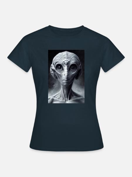 Portrait d’un extraterrestre - T-shirt Femme - marine