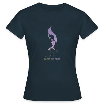Klettern und Klettern, Klettern und Klettern, Klettern - Frauen T-Shirt - Navy - Vorne - AI Model Female 172 dark (172cm)