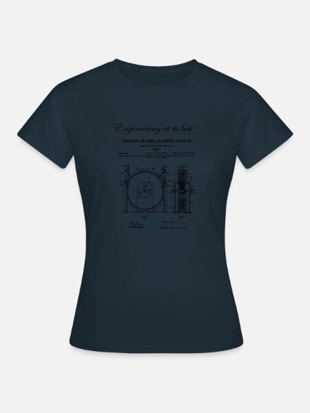 Nikola Tesla Tesla Turbine - Frauen T-Shirt - Navy