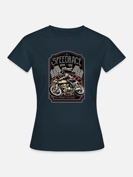 Motorrad - Frauen T-Shirt - Navy