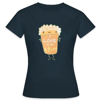 Ich liebe es, verschwommen zu sein. - Frauen T-Shirt - Navy - Vorne - AI Model Female 172 dark (172cm)