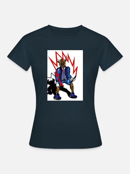 jumping bull - Frauen T-Shirt - Navy