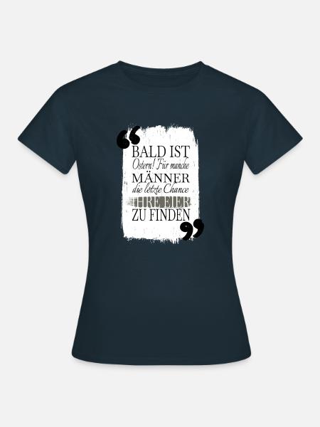 coole cool eier möhre bienen osterhase - Frauen T-Shirt - Navy
