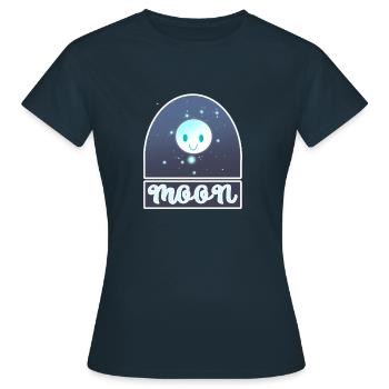 Lune Pleine Lune - T-shirt Femme - marine - Devant - AI Model Female 172 dark (172cm)