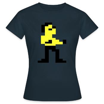 Pixelart martial de Pixelii - T-shirt Femme - marine - Devant - AI Model Female 172 dark (172cm)