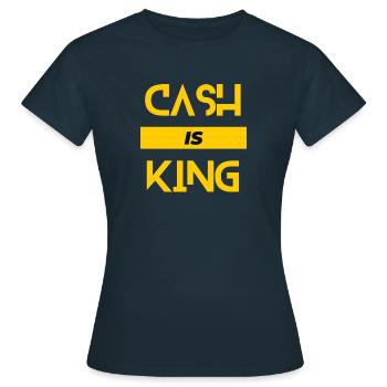 Cash is king - T-shirt Femme - marine - Devant - AI Model Female 172 dark (172cm)