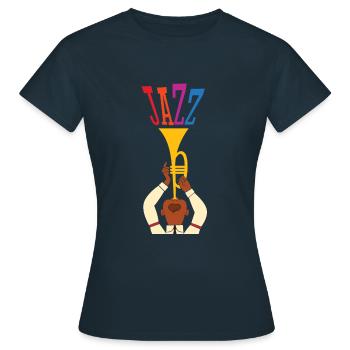 Jazz - T-shirt Femme - marine - Devant - AI Model Female 172 dark (172cm)