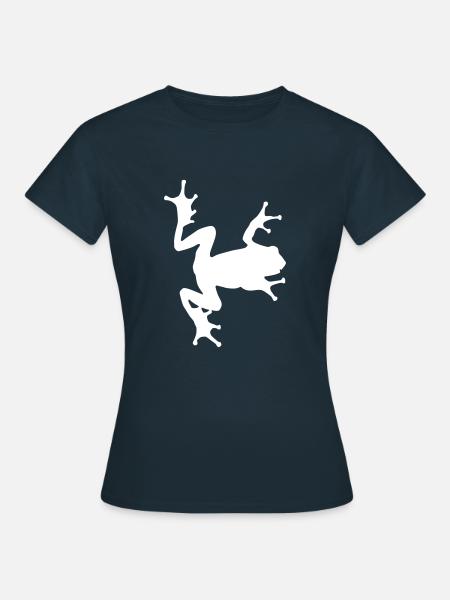 frosch silhouette - Frauen T-Shirt - Navy