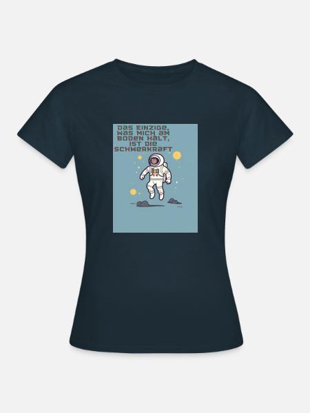 Der Astronaut - Frauen T-Shirt - Navy