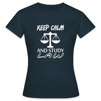 Jura studieren Jura Studium Jura Student Geschenk - Frauen T-Shirt - Navy - Vorne - AI Model Female 172 dark (172cm)