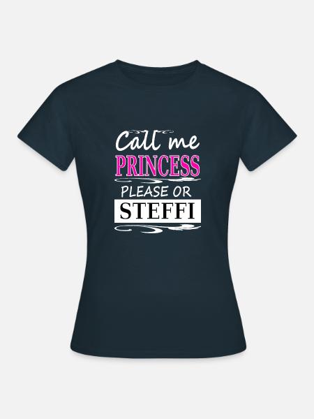 Ich heiße Steffi ich bin Stefanie Mädchenname - Frauen T-Shirt - Navy
