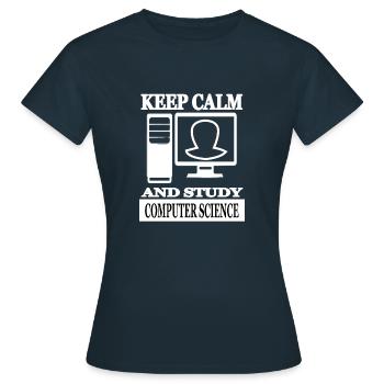 Informatik studieren Informatik-Student Geschenk - Frauen T-Shirt - Navy - Vorne - AI Model Female 172 dark (172cm)