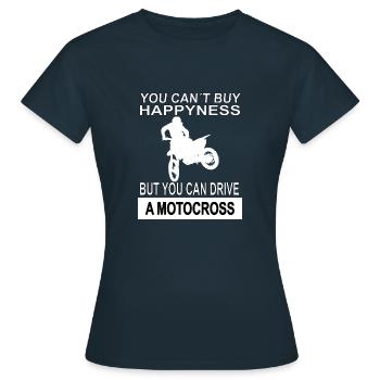 Motocross ride Motocross pilote idée cadeau - T-shirt Femme - marine - Devant - AI Model Female 172 dark (172cm)