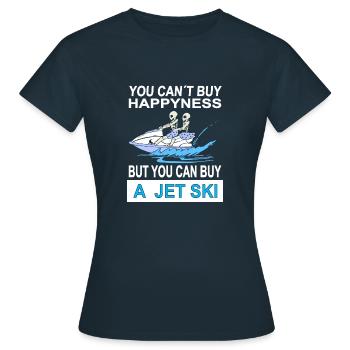 Jet ski Sports nautiques Bateau à moteur Idée cadeau - T-shirt Femme - marine - Devant - AI Model Female 172 dark (172cm)
