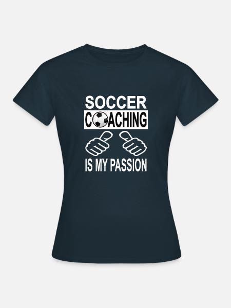 Fußballtrainer Soccer Coach coaching Geschenkidee - Frauen T-Shirt - Navy