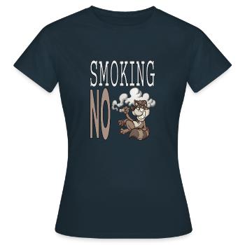 interdiction de fumer interdit nicotine idée cadeau - T-shirt Femme - marine - Devant - AI Model Female 172 dark (172cm)