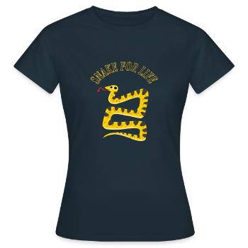 poisonous snake for life Boa Safari Gift - Women's T-Shirt - navy - Front - AI Model Female 172 dark (172cm)