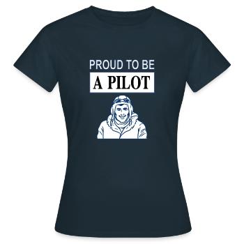 Pilot Fighter Jet Pilot Jet Airplane Gift Fly - Women's T-Shirt - navy - Front - AI Model Female 172 dark (172cm)