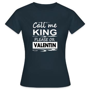 Ich heiße Valentin mein Name ist Valentin Geschenk - Frauen T-Shirt - Navy - Vorne - AI Model Female 172 dark (172cm)