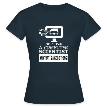 Ich bin Informatiker Informatik Computer Geschenk - Frauen T-Shirt - Navy - Vorne - AI Model Female 172 dark (172cm)