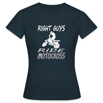 Motocross Ride Cascade Stunt Motorcycle Gift - Women's T-Shirt - navy - Front - AI Model Female 172 dark (172cm)