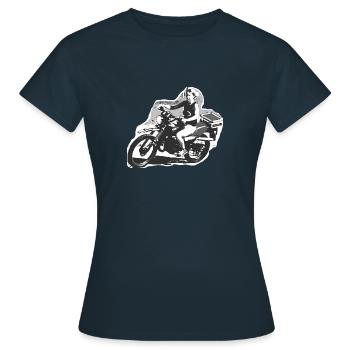 TOMZOFF Bikerin - Frauen T-Shirt - Navy - Vorne - AI Model Female 172 dark (172cm)