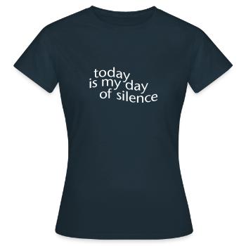 jour de silence - T-shirt Femme - marine - Devant - AI Model Female 172 dark (172cm)