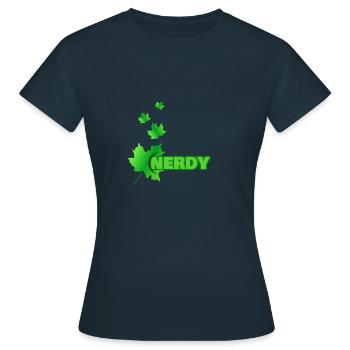 Nerd - Women's T-Shirt - navy - Front - AI Model Female 172 dark (172cm)