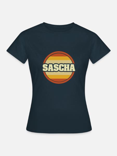 Vorname Sascha - Frauen T-Shirt - Navy