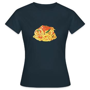 Spaghetti - Women's T-Shirt - navy - Front - AI Model Female 172 dark (172cm)