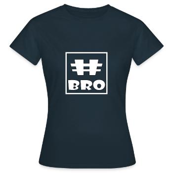 #BRO - T-shirt Femme - marine - Devant - AI Model Female 172 dark (172cm)