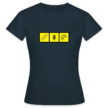 Bäcker / Bäckerei / Bäckerin / Brot - Frauen T-Shirt - Navy - Vorne - AI Model Female 172 dark (172cm)