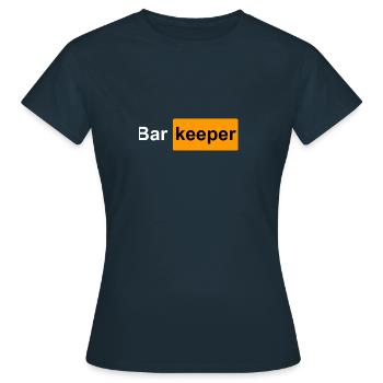barkeeper - Frauen T-Shirt - Navy - Vorne - AI Model Female 172 dark (172cm)
