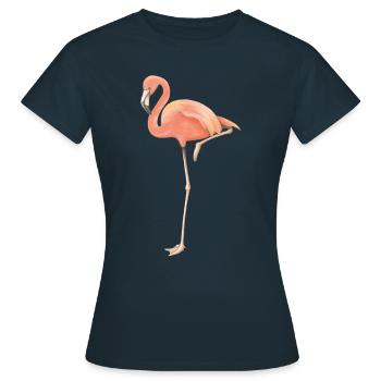 Flamingo solo - T-shirt Femme - marine - Devant - AI Model Female 172 dark (172cm)