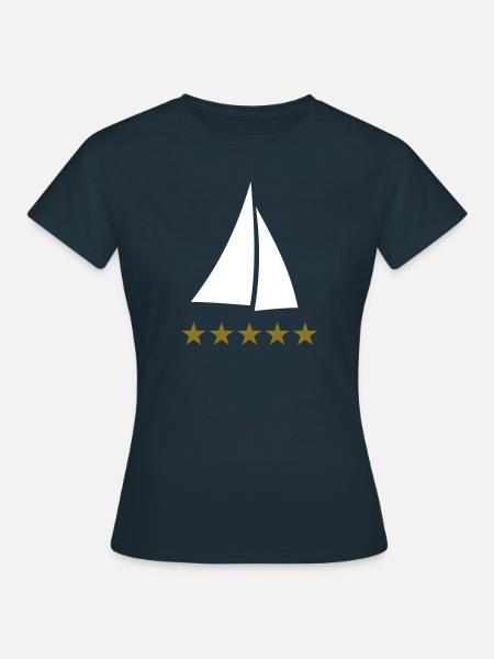 Segelschiff Segelboot Segler segeln Yacht Symbol - Frauen T-Shirt - Navy