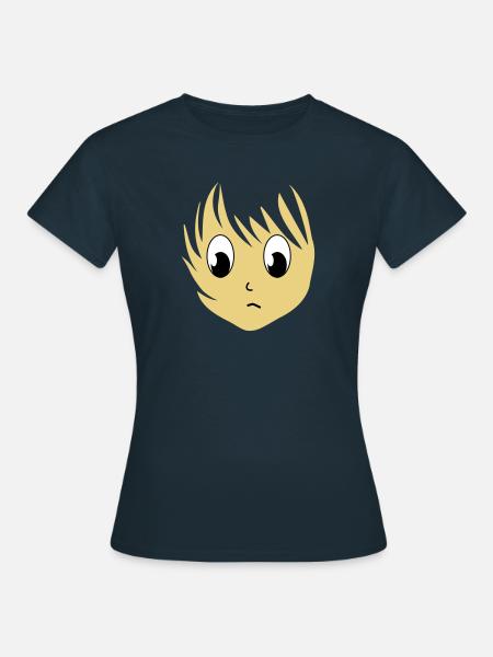 Anime girlie manga girl girls 3 c. - Women's T-Shirt - navy