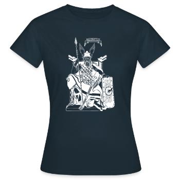 Odin sur le trône blanc - T-shirt Femme - marine - Devant - AI Model Female 172 dark (172cm)