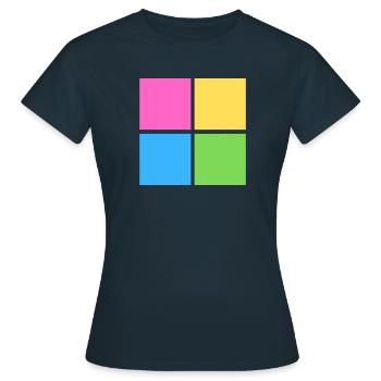 quadro colour - Frauen T-Shirt - Navy - Vorne - AI Model Female 172 dark (172cm)
