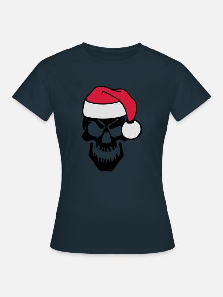 skull christmas - Frauen T-Shirt - Navy