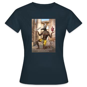Anubis weighs your Heart - Frauen T-Shirt - Navy - Vorne - AI Model Female 172 dark (172cm)