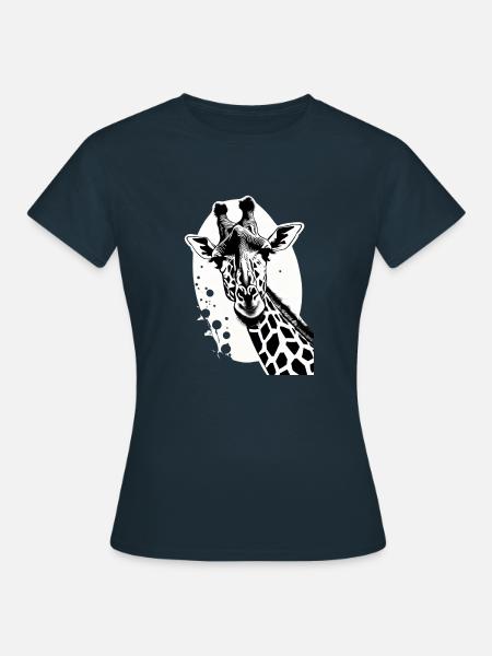 Giraffe im Tattoo Style - Frauen T-Shirt - Navy
