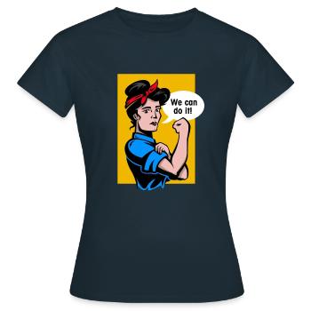 we can do it - Frauen T-Shirt - Navy - Vorne - AI Model Female 172 dark (172cm)