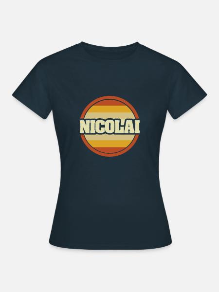 Vorname Nicolai - Frauen T-Shirt - Navy
