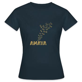 Bateau Amaya - T-shirt Femme - marine - Devant - AI Model Female 172 dark (172cm)