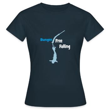 Bungee Fall - Women's T-Shirt - navy - Front - AI Model Female 172 dark (172cm)